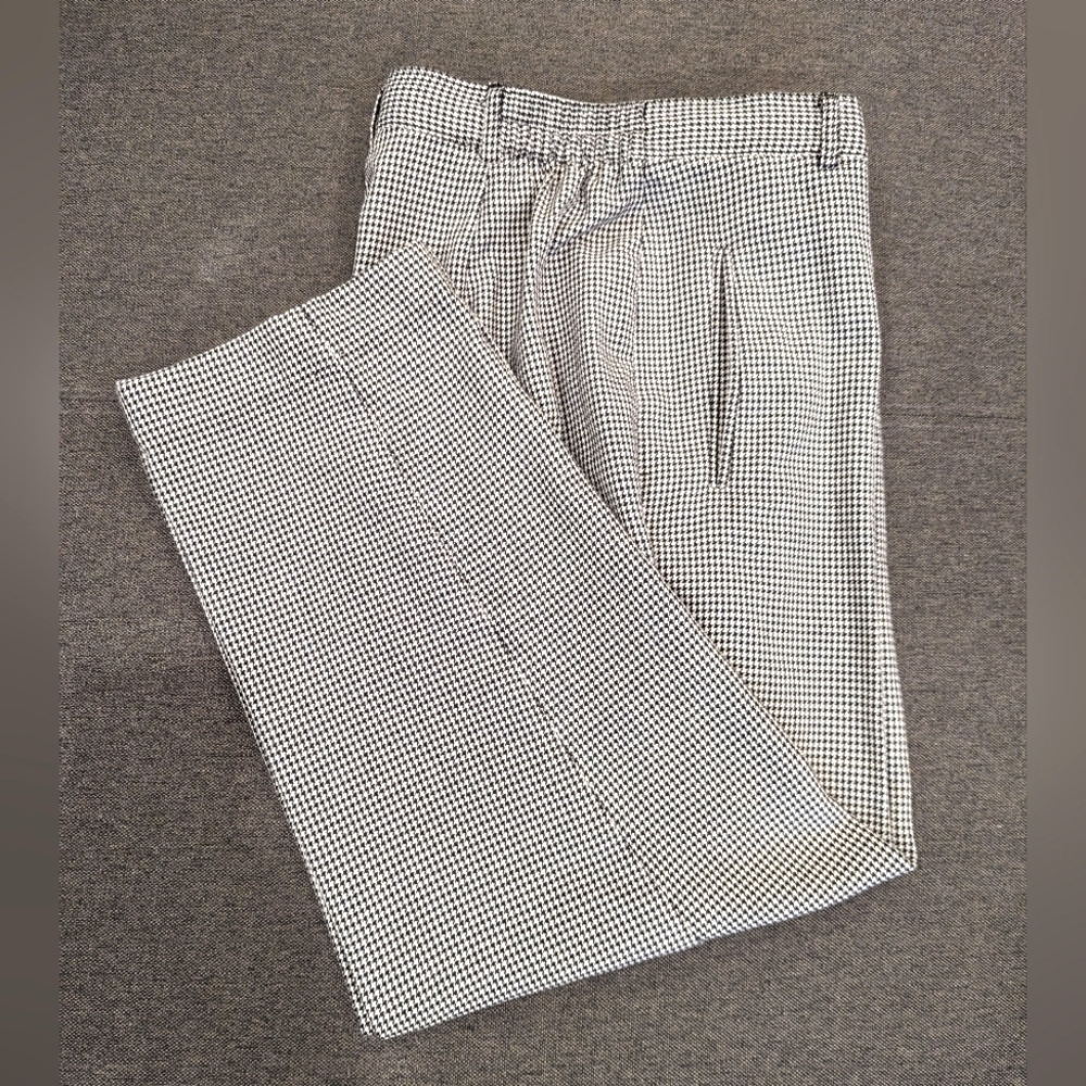 Kim Rogers high-waisted houndstooth pants size 10 Petite